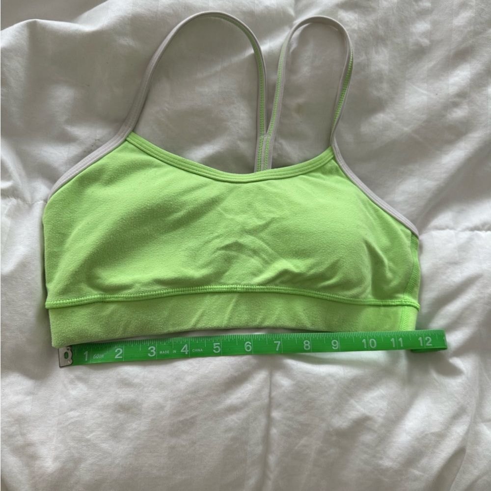 Lululemon bright neon lime green sports bra - Picture 3 of 10
